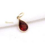 14k Yellow Gold Natural Garnet Gemstone Pendant