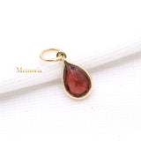 14k Yellow Gold Natural Garnet Gemstone Pendant