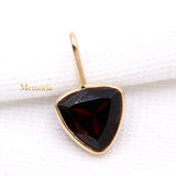 14k Yellow Gold Natural Garnet Gemstone Pendant