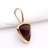 14k Yellow Gold Natural Garnet Gemstone Pendant