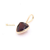 14k Yellow Gold Natural Garnet Gemstone Pendant