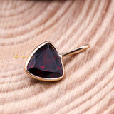 14k Yellow Gold Natural Garnet Gemstone Pendant