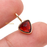 14k Yellow Gold Natural Garnet Gemstone Pendant