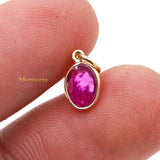 14k Yellow Gold Natural Ruby Gemstone Pendant