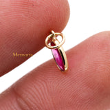 14k Yellow Gold Natural Ruby Gemstone Pendant