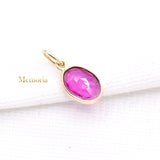 14k Yellow Gold Natural Ruby Gemstone Pendant