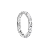 Natural Cubic Zircon 925 Sterling Silver Gold Plated Band Ring