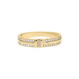 Designer 925 Sterling Silver Cubic Zircon Gold Plated Band Ring