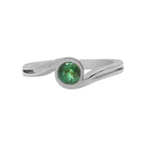 Emerald 925 Gold Plated Silver Ring