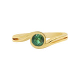 Emerald 925 Gold Plated Silver Ring