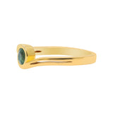 Emerald 925 Gold Plated Silver Ring