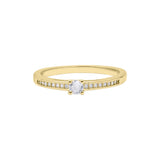 Cubic Zircon 925 Silver Gold Plated Designer Ring for Women