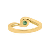 Emerald 925 Gold Plated Silver Ring