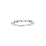 Beaded Cubic Zircon 925 Silver Gold Plated Plain Ring