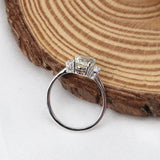 Natural Green Amethyst & CZ Ring 925 Sterling Silver Gemstone Ring Handmade Jewelry