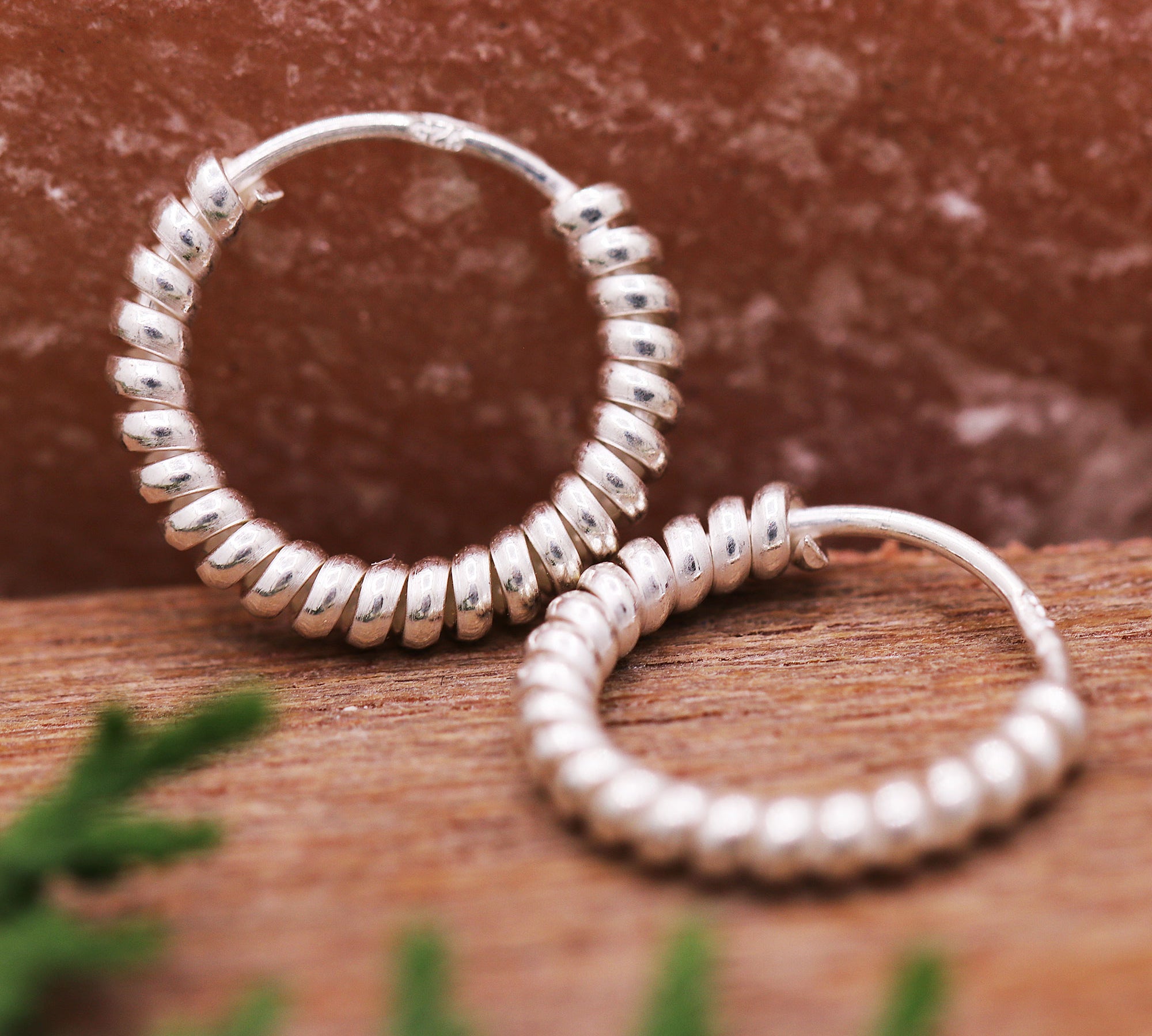 925 Sterling Silver Twisted Hoops Earrings