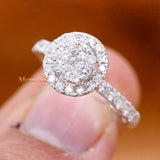 Luxurious Natural Diamond 18k White Gold Ring