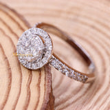 Luxurious Natural Diamond 18k White Gold Ring