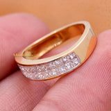 Natural Diamond 18k Yellow Gold Band Ring