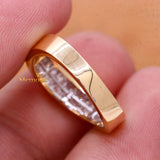 Natural Diamond 18k Yellow Gold Band Ring