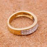 Natural Diamond 18k Yellow Gold Band Ring