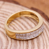 Natural Diamond 18k Yellow Gold Band Ring