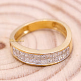 Natural Diamond 18k Yellow Gold Band Ring