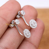 Natural Diamond 18k White Gold Drop Earring