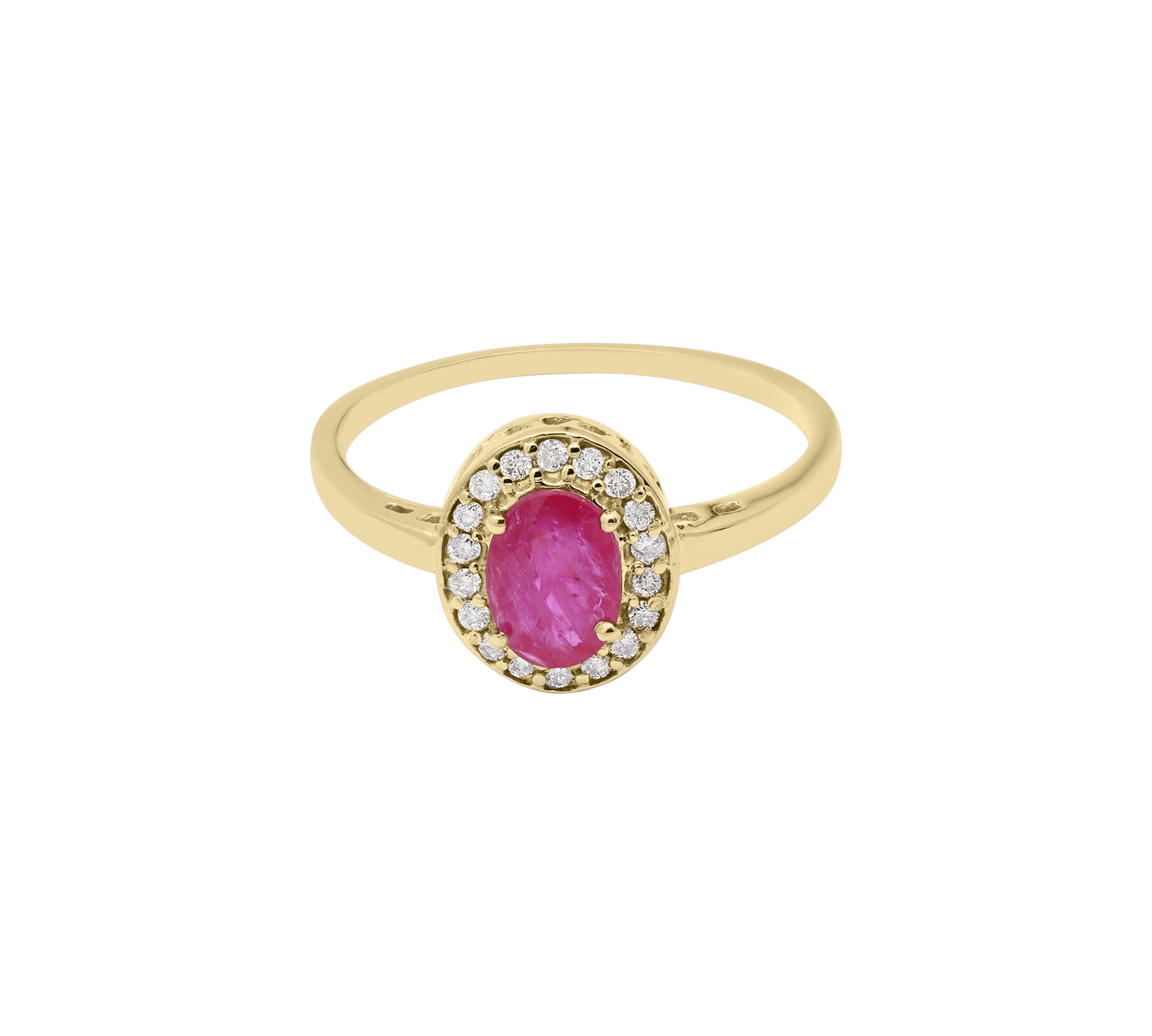 Unique Natural Ruby Oval Cut Gemstone and Diamond 14k White Gold Ring For Womens