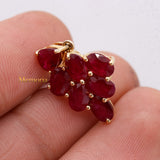 14k Yellow Gold Natural Ruby Gemstone Pendant