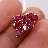 14k Yellow Gold Natural Ruby Gemstone Pendant