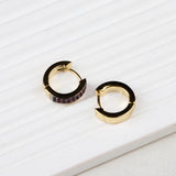 Elegant Ruby Stone Hoop Earrings in Gold Plating Daily & Party Wear