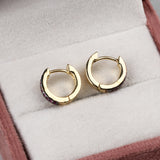 Elegant Ruby Stone Hoop Earrings in Gold Plating Daily & Party Wear