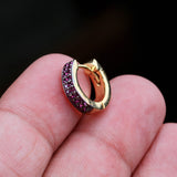 Elegant Ruby Stone Hoop Earrings in Gold Plating Daily & Party Wear