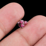 925 Sterling Silver Natural Ruby Stud Earrings Handmade Minimal Everyday Luxe