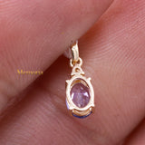 Natural Tanzanite Gemstone With Diamond Pendant 14k Yellow Gold