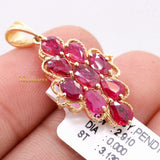 14k Yellow Gold Natural Ruby Gemstone Designer Pendant