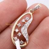 14k Yellow Gold Natural Diamond Designer Pendant