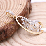 14k Yellow Gold Natural Diamond Designer Pendant