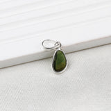 Natural Green Tourmaline Pendant 925 Sterling Silver Handmade Teardrop Gemstone Jewelry
