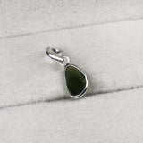 Natural Green Tourmaline Pendant 925 Sterling Silver Handmade Teardrop Gemstone Jewelry
