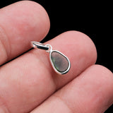 Natural Green Tourmaline Pendant 925 Sterling Silver Handmade Teardrop Gemstone Jewelry