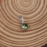 925 Sterling Silver Natural Peridot Pendant Handmade Minimal Gemstone Pendant
