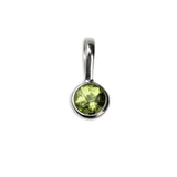 925 Sterling Silver Natural Peridot Pendant Handmade Minimal Gemstone Pendant