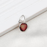 925 Sterling Silver Natural Watermelon Tourmaline Pendant Handmade Minimal Gemstone Pendant