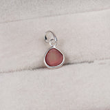 925 Sterling Silver Natural Watermelon Tourmaline Pendant Handmade Minimal Gemstone Pendant