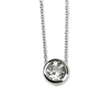 Natural Round Blue Topaz Pendant Necklace in 925 Sterling Silver Statement Jewelry