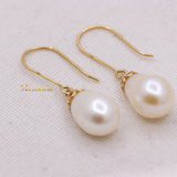 Natural Pearl 14k Yellow Gold Dangle Earring