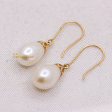 Natural Pearl 14k Yellow Gold Dangle Earring