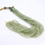 Buy Certified Natural Emerald Round Faceted Gemstone Beads Strand Thread Necklace